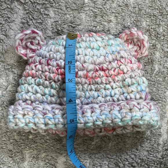 Crochet Teddy Hat for Baby || homemade || size 0-6 months - Picture 2 of 4